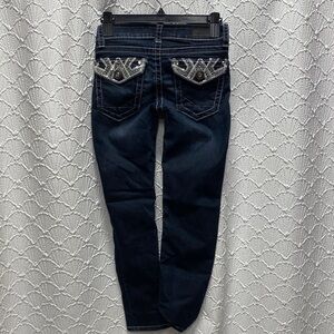 Daytrip size 12 girls Dark Blue Embellished Jeans‎ skinny stretch comfy casual